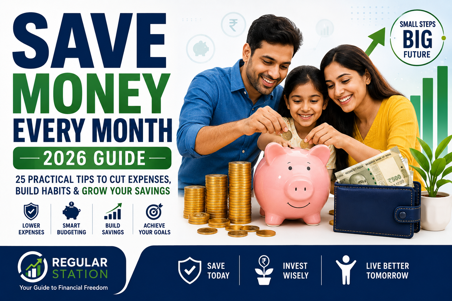 How to Save Money Every Month guide for Indian families