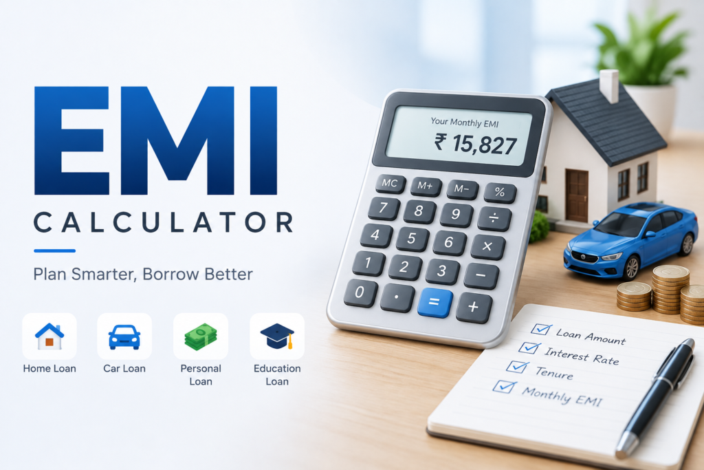EMI Calculator – Calculate Monthly Loan EMI Online