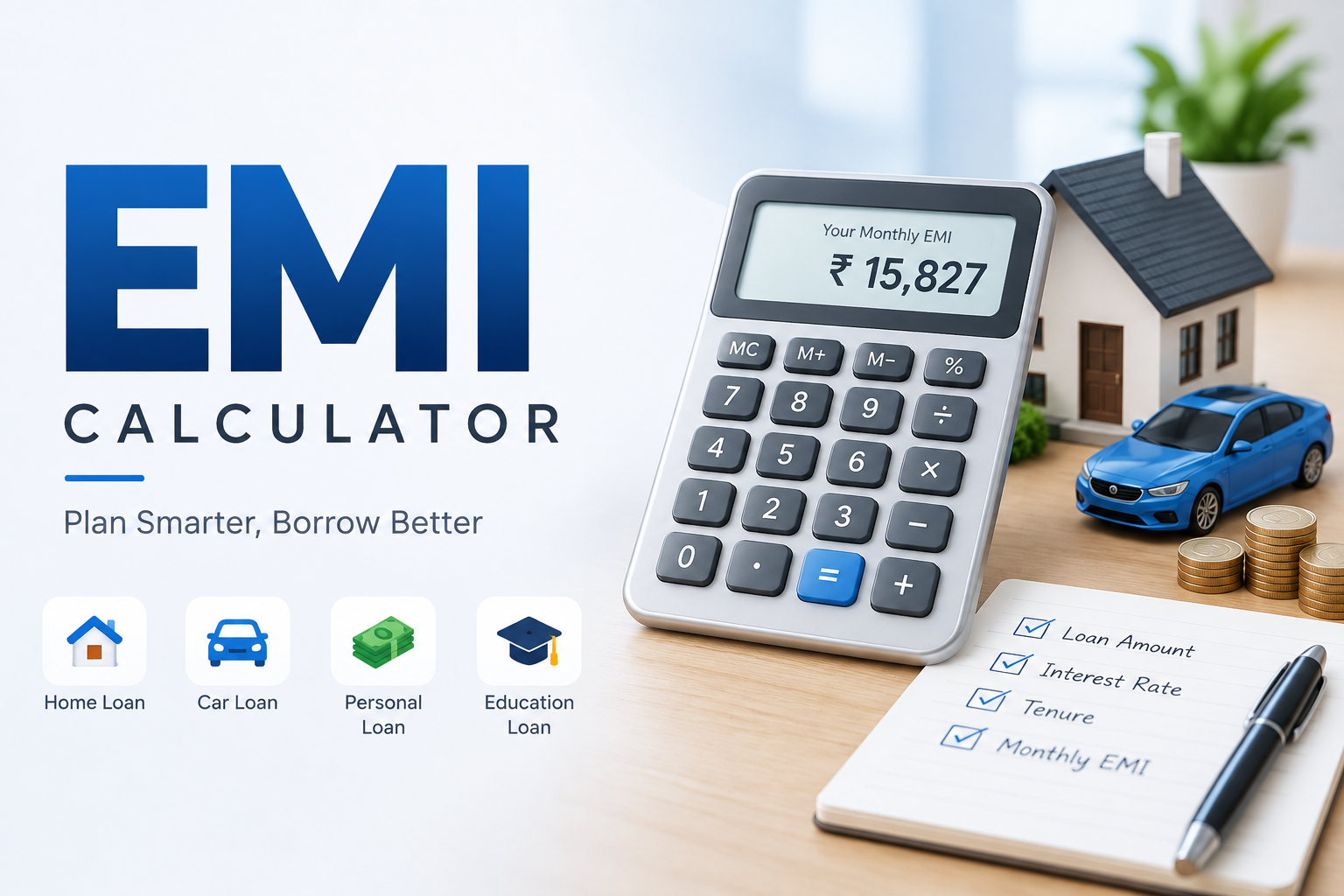 EMI Calculator – Calculate Monthly Loan EMI Online