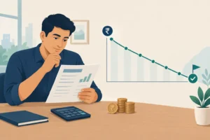 Borrower reviewing loan costs and repayment options to reduce total interest responsibly