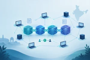 Linked digital blocks shared across a distributed network of computers